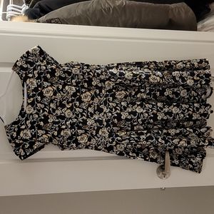 Blue and Yellow Floral Dress